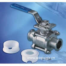 Sanitary Stainless Steel 3PC Clamped Ball Valve